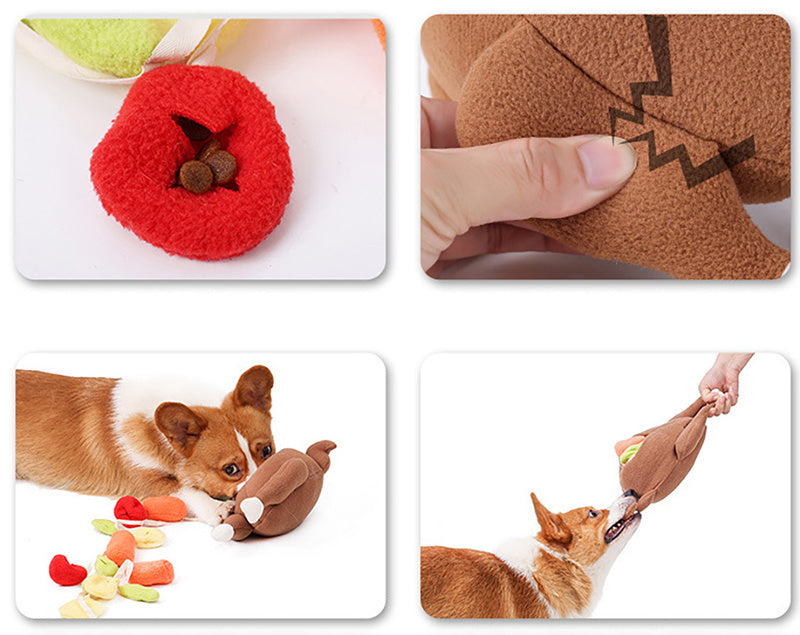 Gobbler Plush Turkey Dog Toy